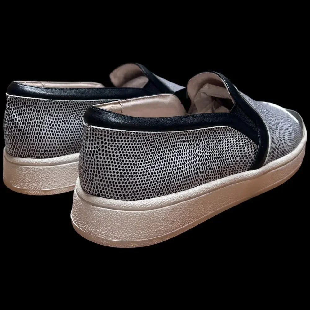 SOL SANA Daze SS Women's Size 40/US 9 Slate Pebble Metallic Loafers Shoes
